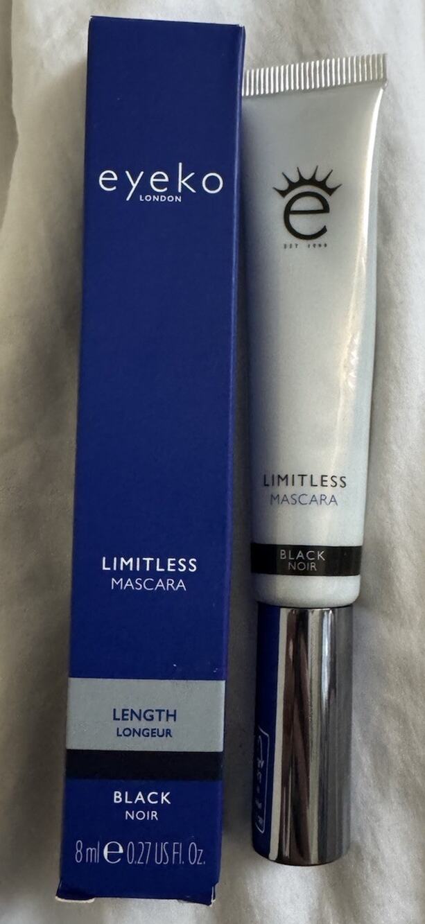 Eyeko London Limitless Mascara BLACK 0.27 oz .27 / 8mL Full Size New NIB